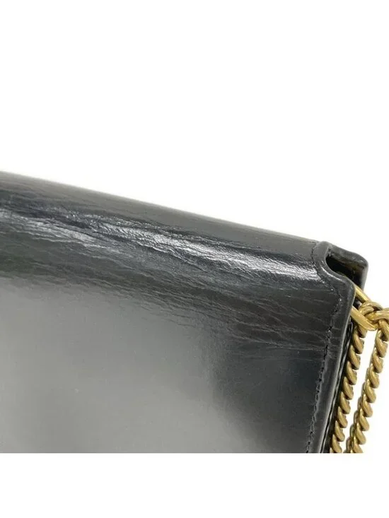 Saint Laurent Paris Shoulder Bag Cassandra Black Chain Leather - Picture 14 of 15
